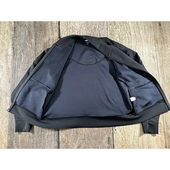 Hoka Kaitoro Knit Staff Jacket Mens Med Black Western States Track Athleisure - Picture 6 of 10